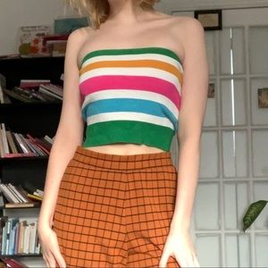 3/20$⭐️strapless colourful 2000s tube top